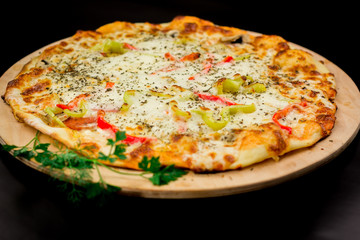Pizza with bell pepper