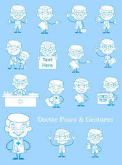 Vintage Doctor Medical Concepts Vector Set