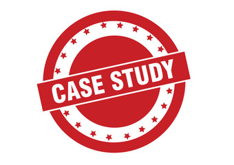 Case study round red stamp