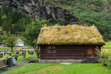 Fototapeta na wymiar Village of Flam in Norway