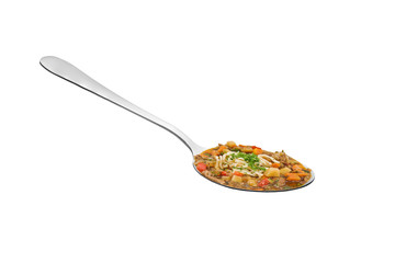 Lagman in steel spoon