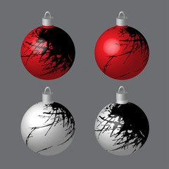 Decorative Balls Blotted for Christmas Tree