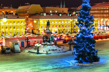 Fototapeta na wymiar Christmas in Helsinki, Finland