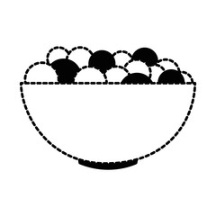 bowl with fresh grapes vector illustration design