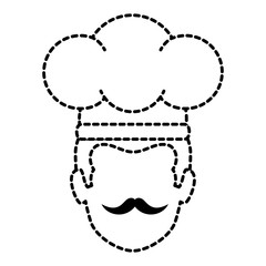 chef head avatar character vector illustration design