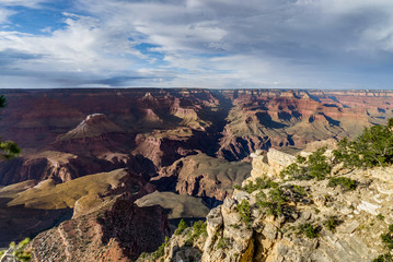 View across Grand Canyon South Rim Arizona