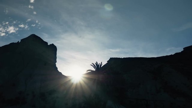 Time Lapse, Starry Sunrise Over Sierra Alhamila, Andalusia, Spain