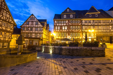 Naklejka premium historic wetzlar germany in the evening