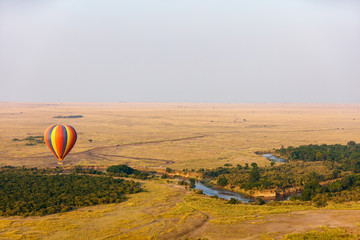 Hot air balloon in Africa