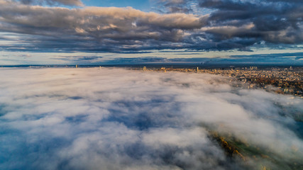 Obraz premium Old Riga City Town and roads Air Drone pictures