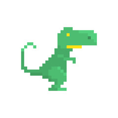 Pixel dinosaur for games and applications