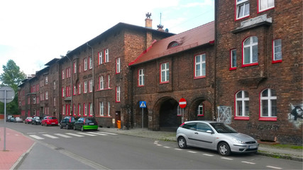 Fototapeta na wymiar Nikiszowiec brama główna, Katowice