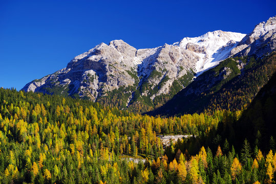 Alpine landscape in the Dolomites, Italy, Europe