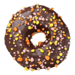 Chocolate donut isolated
