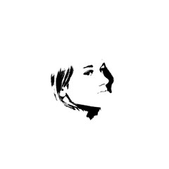 Black and white portrait of young girl