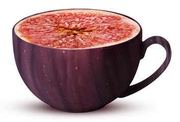 Mug of fresh figs fruit