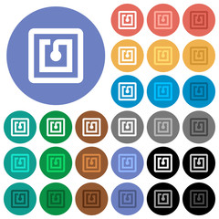 NFC sticker round flat multi colored icons