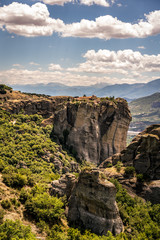 Fototapeta na wymiar Meteora, Monasteries on Huge Rocks, near Kalabaka in Greece