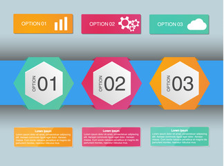 Vector infographic design template  integrated background. For presentations business concept number with 6 options .
