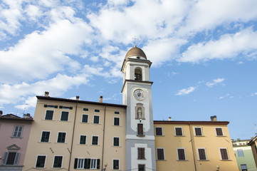 Fototapeta na wymiar Town Clock at Rocca San Casciano, small town in Italy