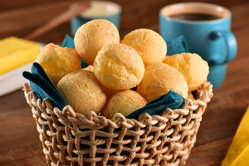Golden cheese bread basket