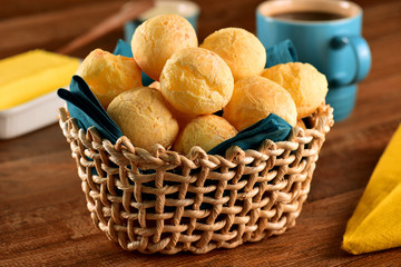 Golden cheese bread basket