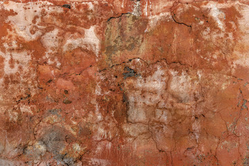 Beautiful old wall with large cracks and texture. Can be used as background