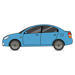 Car. Automobile transport in flat style. Vector illustration.