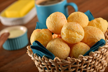 Golden cheese bread basket