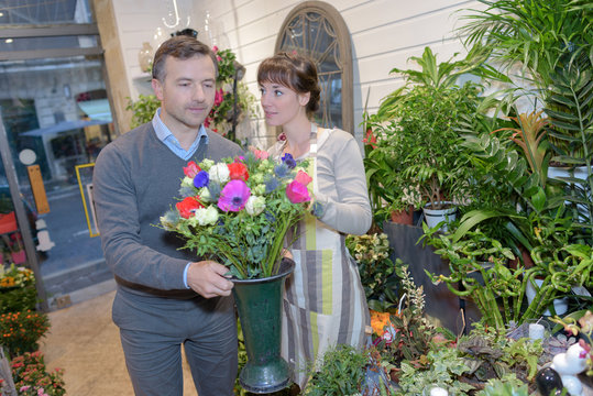 people shopping sale floristry and consumerism concept