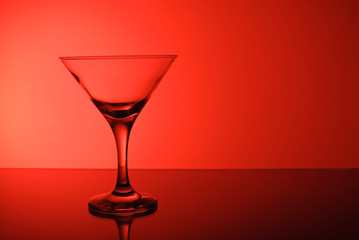 glass with cocktail in a nightclub