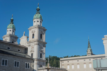 Fototapeta na wymiar The Salzburg Cathedral (Salzburger Dom) in Salzburg, Austria