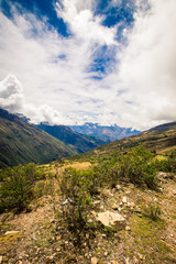 Fototapeta na wymiar hiking trail cusco peru