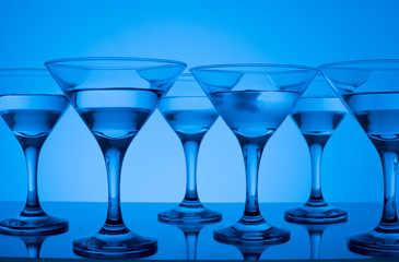 glass with cocktail in a nightclub