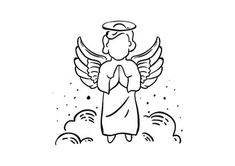 Praying Angel Illustration