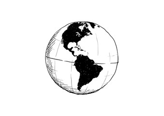 Globe Latin South America Continent