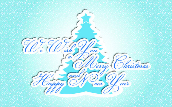 Merry Christmas. Holiday greeting card. Vector illustration. 