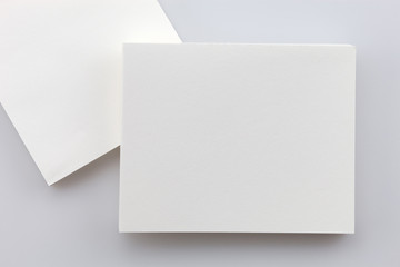 business white paper card on white background.
