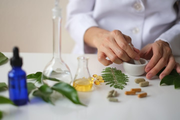 Obraz na płótnie Canvas alternative medicine herb