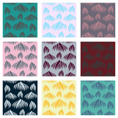 Set of patterns icons .Collection of swatches memphis patterns - seamless. Retro fashion style 80-90s. Abstract patters for wall