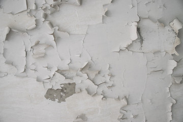 texture of old paint and Wallpaper on the wall of an old house