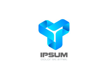 Letter T infinity Loop ribbon Logo abstract vector