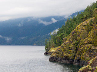 looking out over Comox Lake in early winter