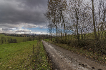 Fototapeta na wymiar View near Horni Studenky village in Zabreh area