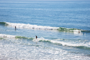 サーフィン　波　surfing　波に乗るサーファー