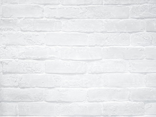 White brick wall texture and background.