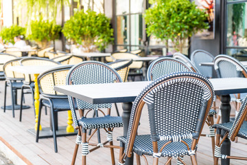 empty table and chair