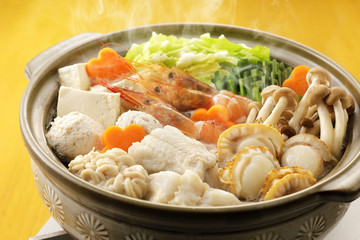海鮮鍋　Japanese seafood hot pot