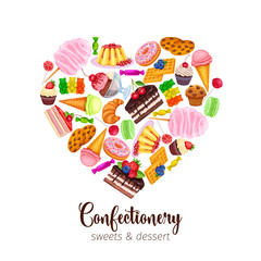 template with confectionery and sweets i