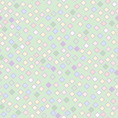 Seamless bright rainbow pattern of small diamonds